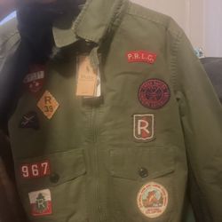 Polo Military Green Patchwork Jacket