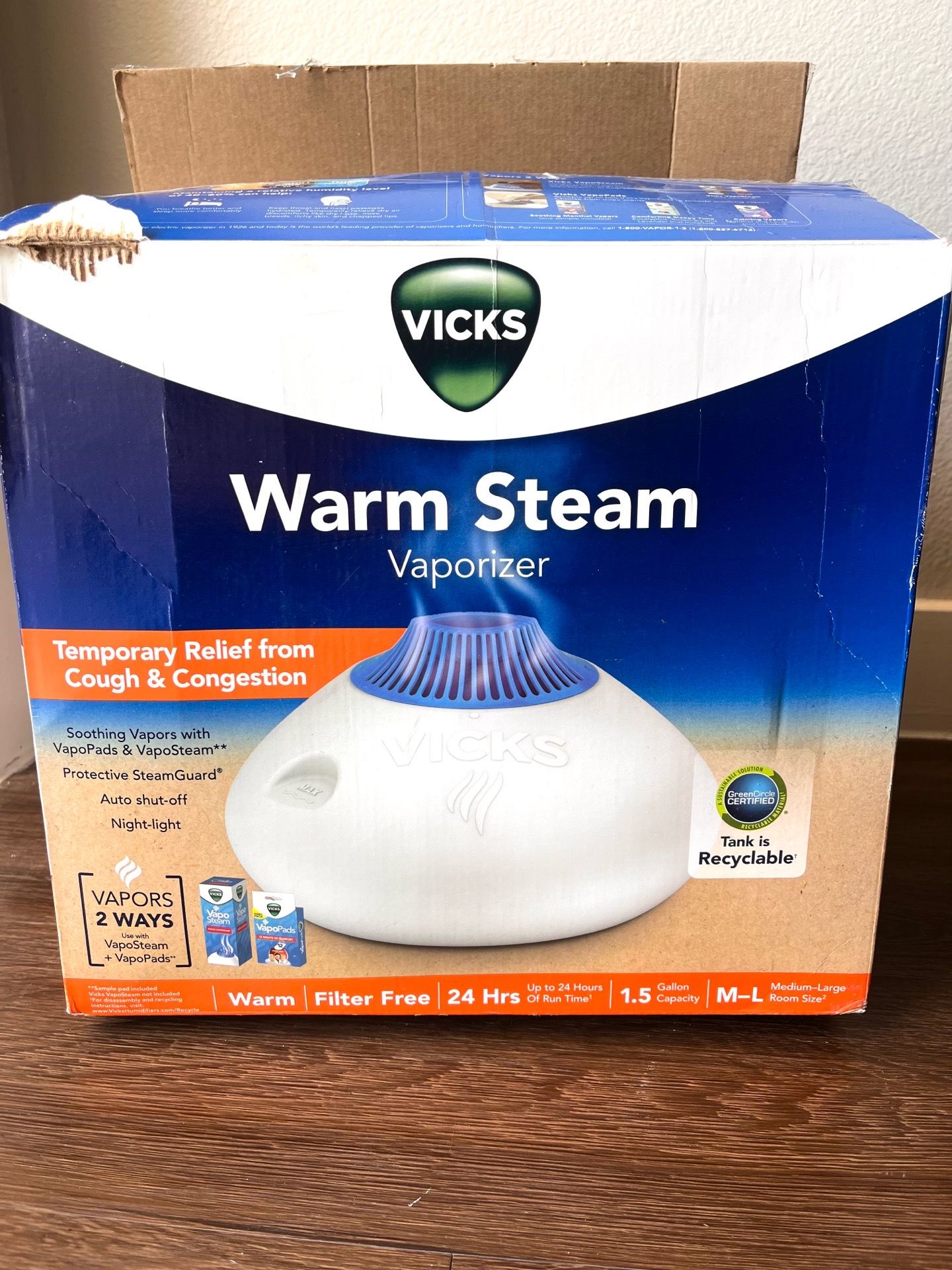 Vicks Steam Vaporizer Brand New (Pick Up Today in Cedar Park)