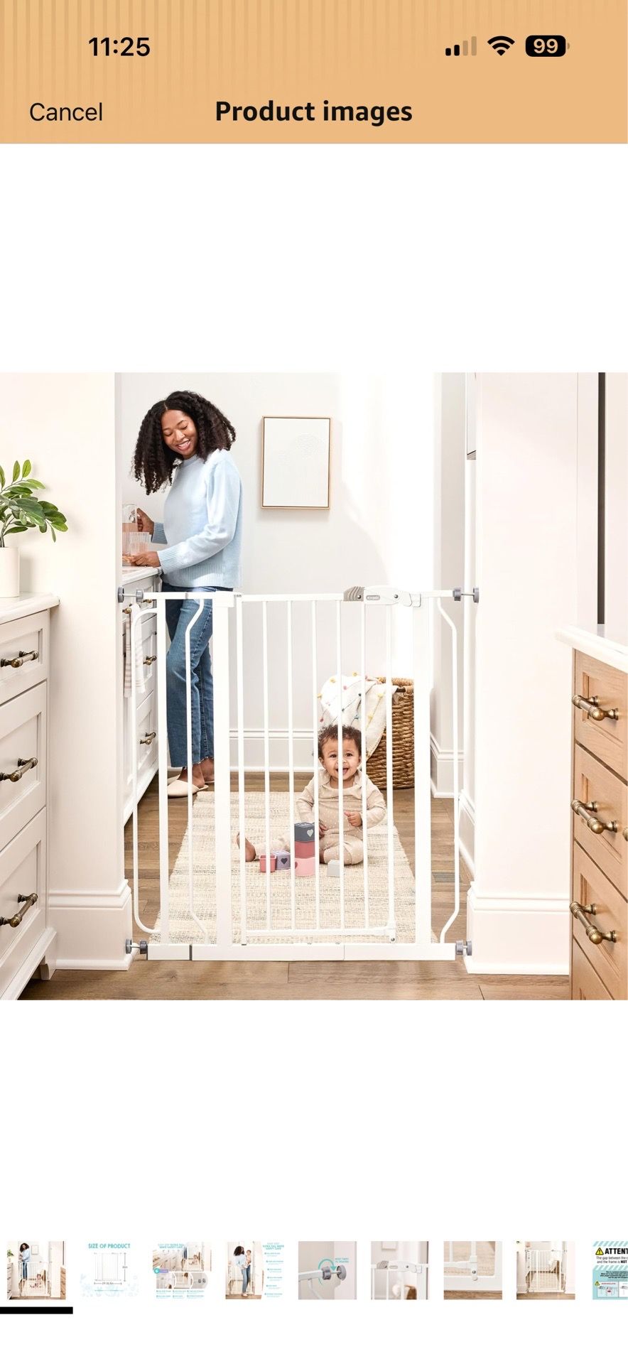 Safety 36” Extra Tall Gate for Doorway & Bottom of Stairs