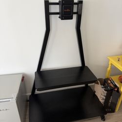 Brand New Black TV Stand With Shelves