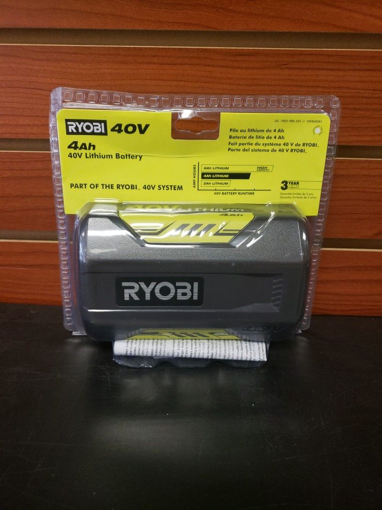 NEW Ryobi 40 Volt 4.0ah Lithium Battery OP4040A1
