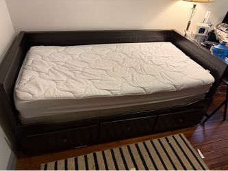 IKEA Daybed with Storage + Mattress + Full Bedding Set Included