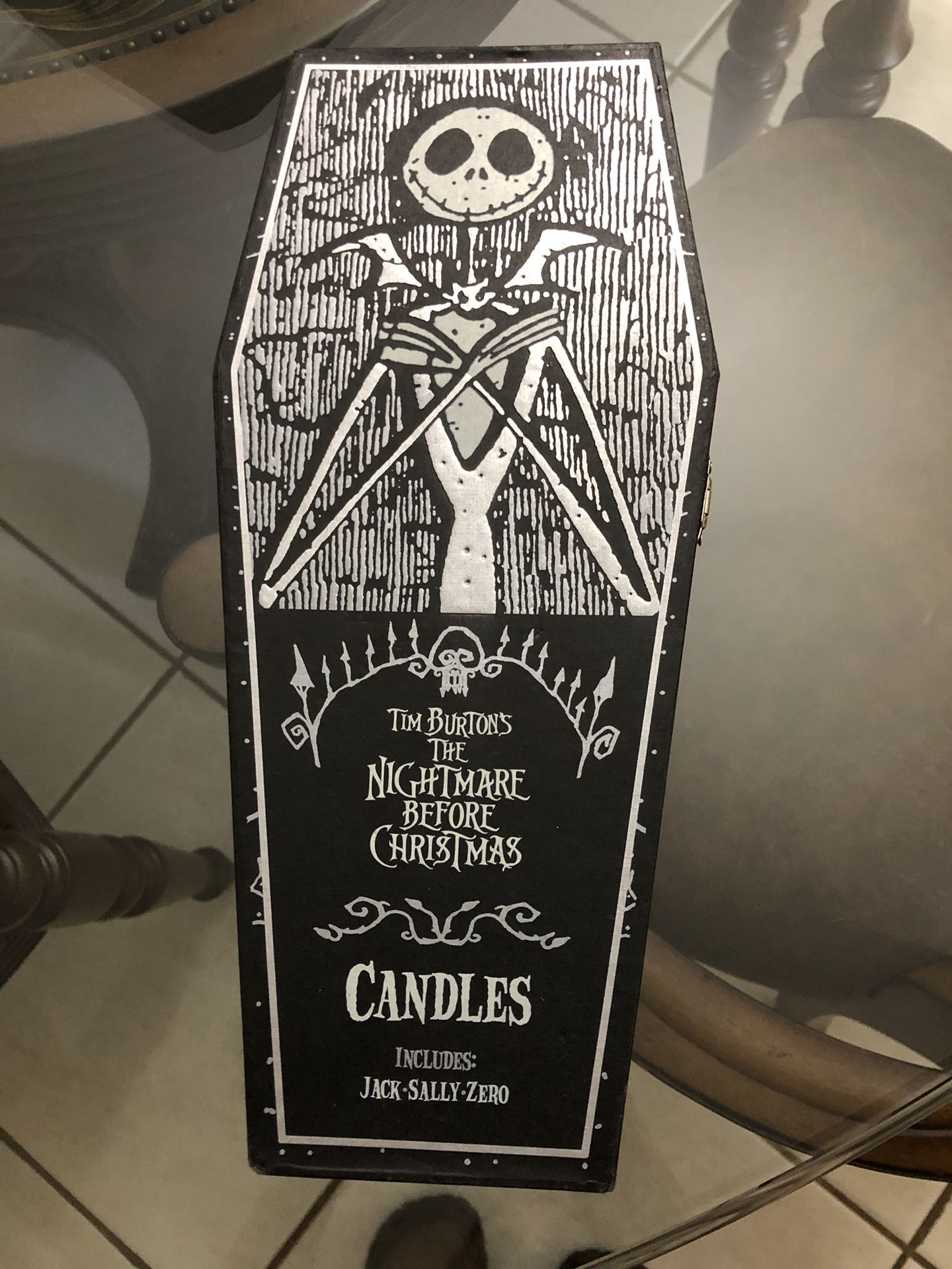 Disney Nightmare Before Christmas Candles in Coffin