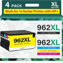 962XL 9015e Ink Cartridges Combo Pack: Replacement for HP 9018e Ink 962XL Black and 962 Color 962XL/962 OfficeJet Pro 9015e 9018e 9025e 9010 9015 9018