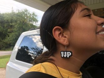 Perler beads earrings