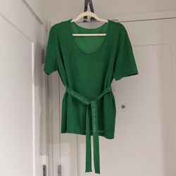 Women Shirt  With Belt New $25