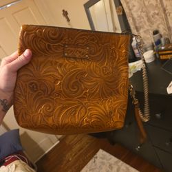 Italian leather brown small purse by patricia nash