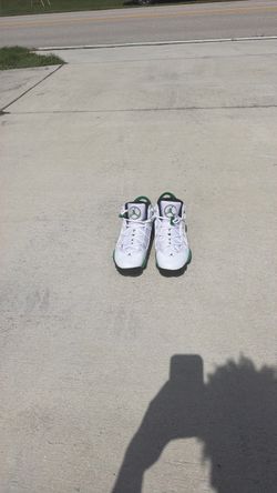 Jordan 6 rings White Lucky Green