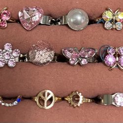 12 pieces adjustable Rings Children Girls Jewelry Rings 