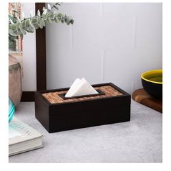Bamboo Base Wooden Tissue Box