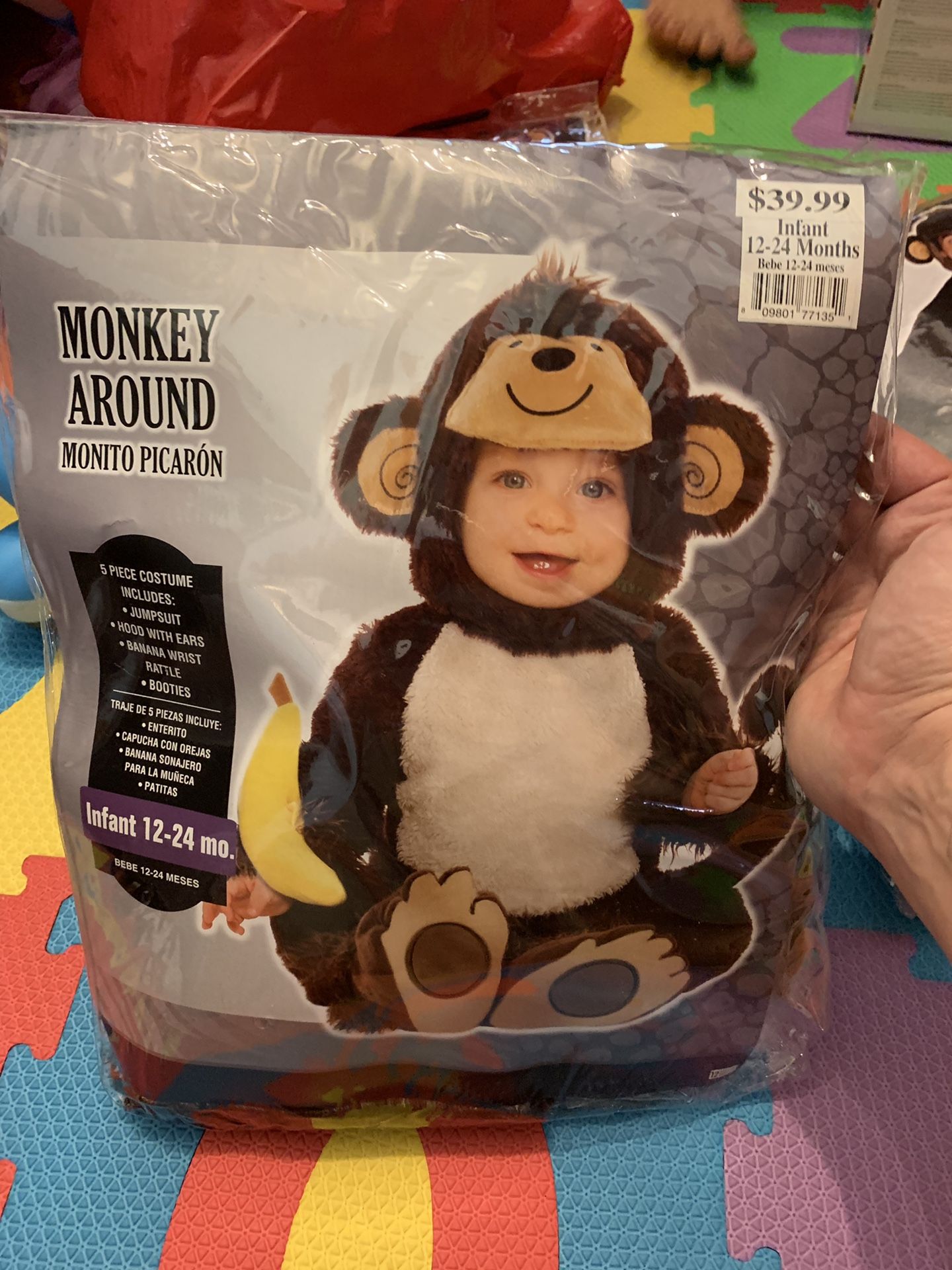 New Baby Monkey Costume 12-24 months. Happy Halloween 🎃 