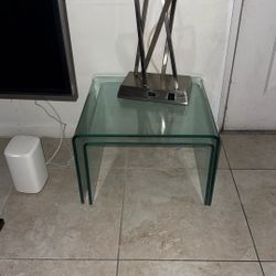 2 Glass Living Room  Stand Tables