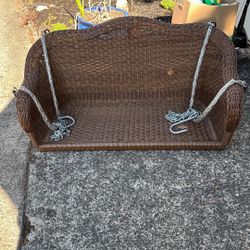 Wicker Porch Swing