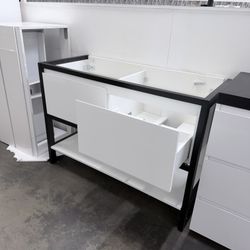 48” White Vanity 