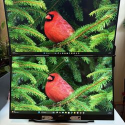 Geminos Dual 24inch Stacked Displays 