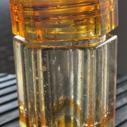4”-tall Epoxy Honey-colored, Silver-glitter Jar