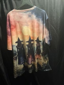 🖤 Three Witches Sunset Tee – Halloween Ready!