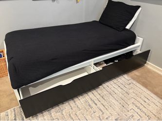 IKEA Twin Bed with storage