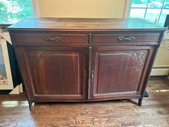 Antique wooden cabinet with vintage hardware-FREE