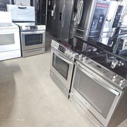 Blow Out Sale Warehouse Full Of Nice Like Brand New Washer Dryer Fridge Stove Stackable Free Warranty Only 65for Financing 90day TO Pay 
