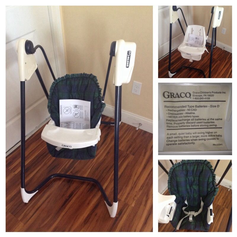 Graco Baby Swing 3 speed Like NEW with Manual for Sale in Hopedale