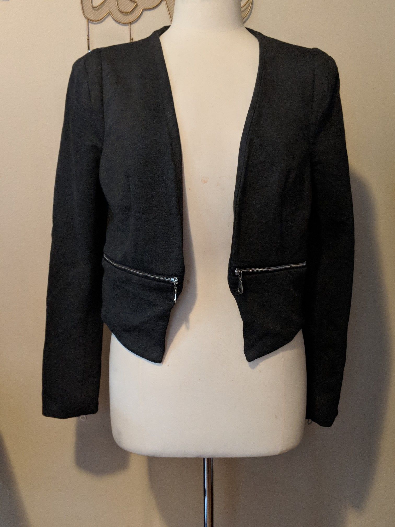 Jacket with zipper detail size small