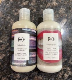 NEW R&CO TELEVISION PERFECT HAIR SHAMPOO AND CONDITIONER SET $30!