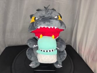Godzilla Deformed Plush Toy Holding Castle 11.8" Toho Kaiju (Round1 Exclusive)