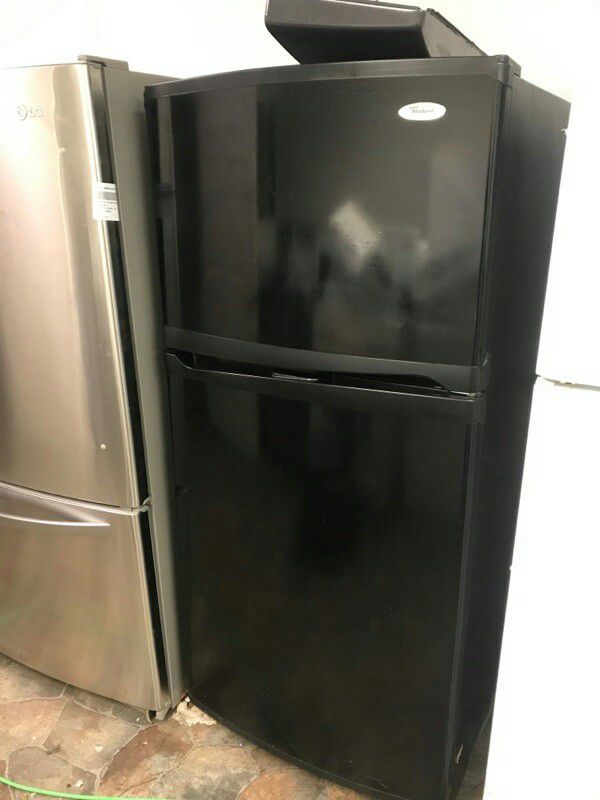 Black whirlpool refrigerator