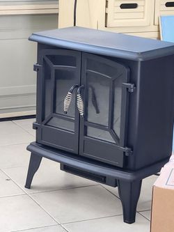 Black Electric Fireplace Stove Heater