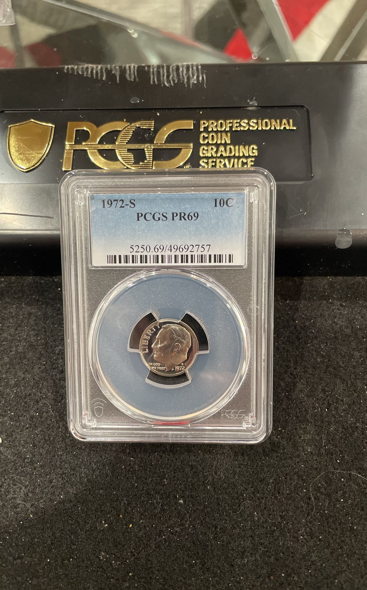 1972 S Gem Proof Roosevelt Dime Graded At PR69 C-5