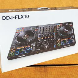 🚨 No Credit Needed 🚨 Pioneer DJ DDJ-FLX10 4-Channel Mixer Serato Rekordbox Controller FX Pads 🚨 Payment Options Available 🚨 