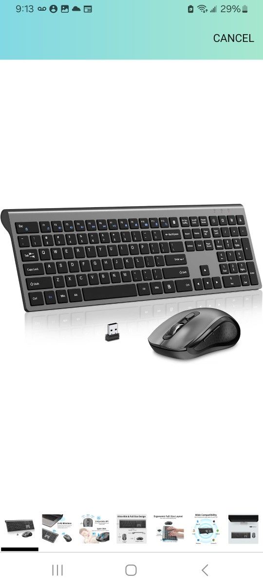 Wireless Keyboard And Mouse Combo $20