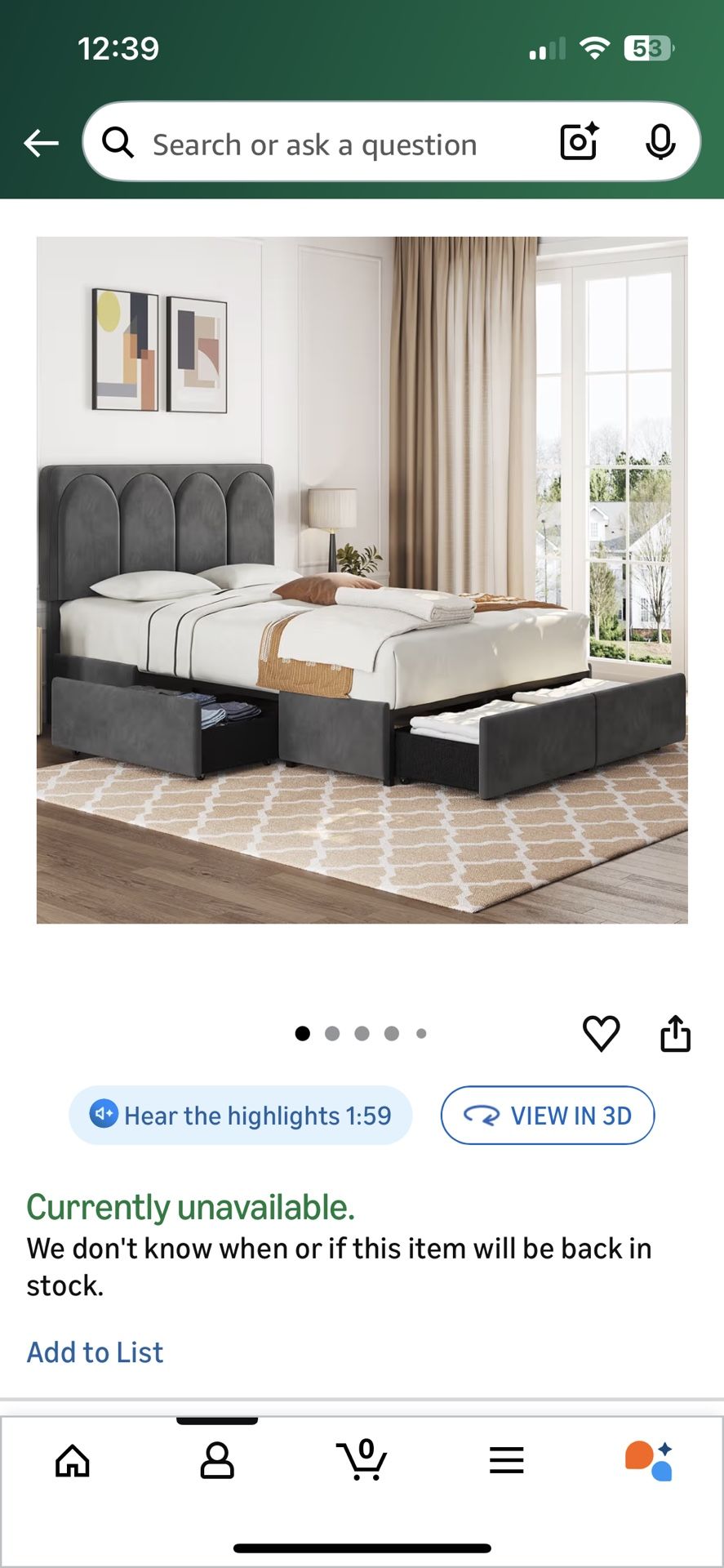 Full Size Bed Frame With Storage