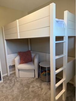 Crate and Kids: Parke Kids White Twin Loft Bed
