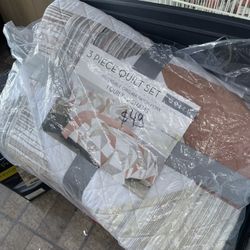 3-piece Quilt Set From Costco!! Queen Size