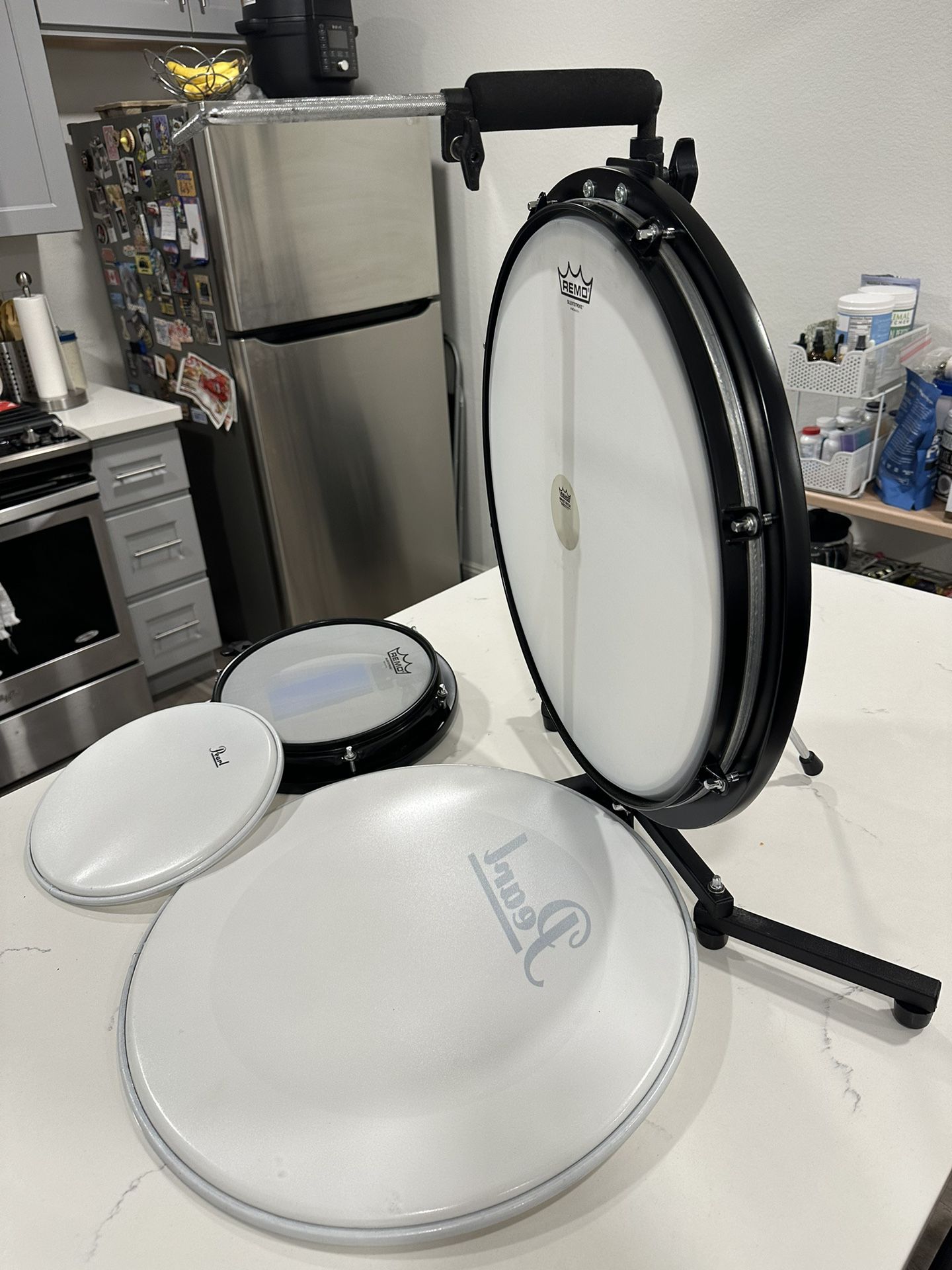 Like NEW: Pearl Compact Traveler 2-Piece Drum Set + Bag
