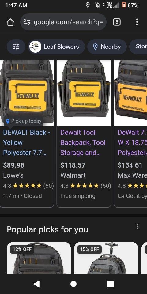 DeWalt Tool Backpack