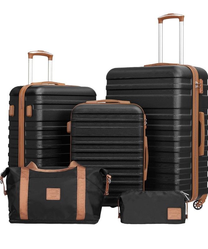 Suitcase Set 3 Piece Luggage Set Carry On Hardside Luggage 5 piece set