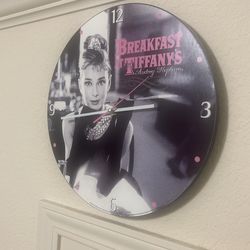 Audrey Hepburn Clock