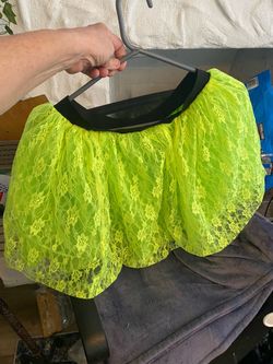 Neon Yellow Lace Tutu Skirt