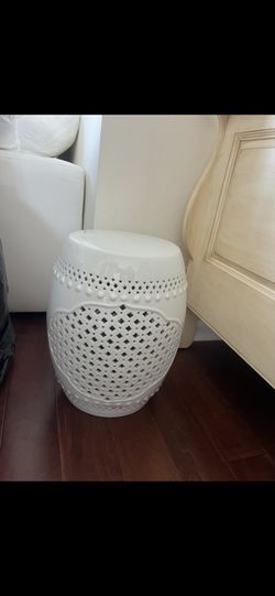 Ceramic White Side Table