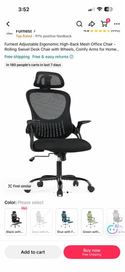 Furnest Ergonomic High-Back Mesh Office Chair