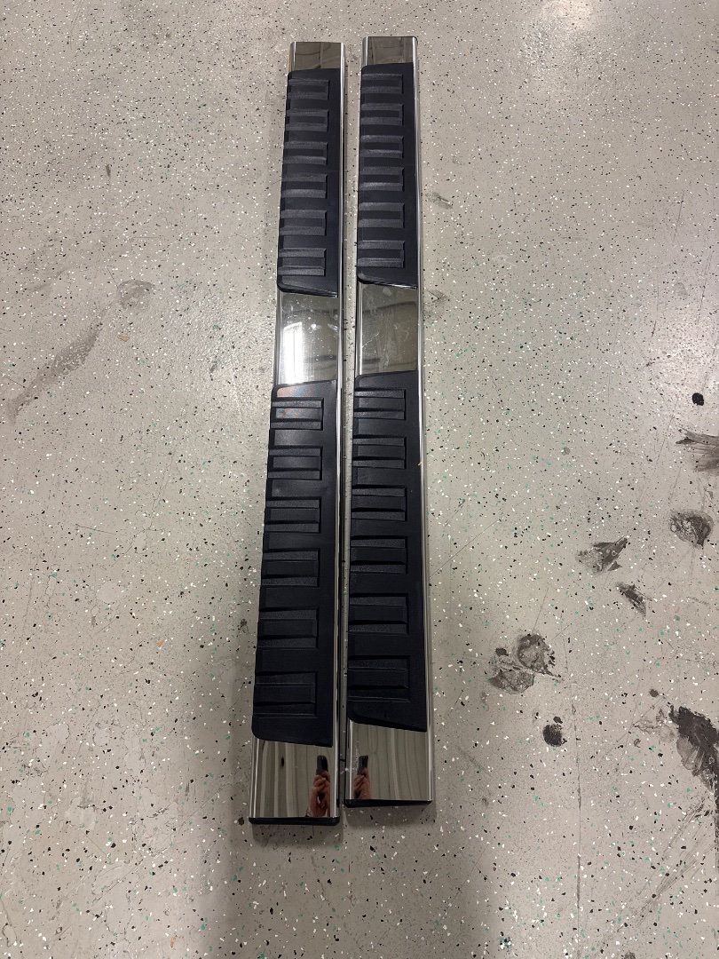 81” Aluminum Running Boards with Universal Mounting Brackets — Fits Most Full-Size 4-Door Trucks