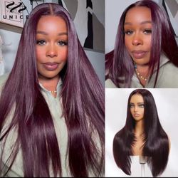 UNICE Hair 13x4 Pre-Everything Lace Frontal Wig Black Cherry