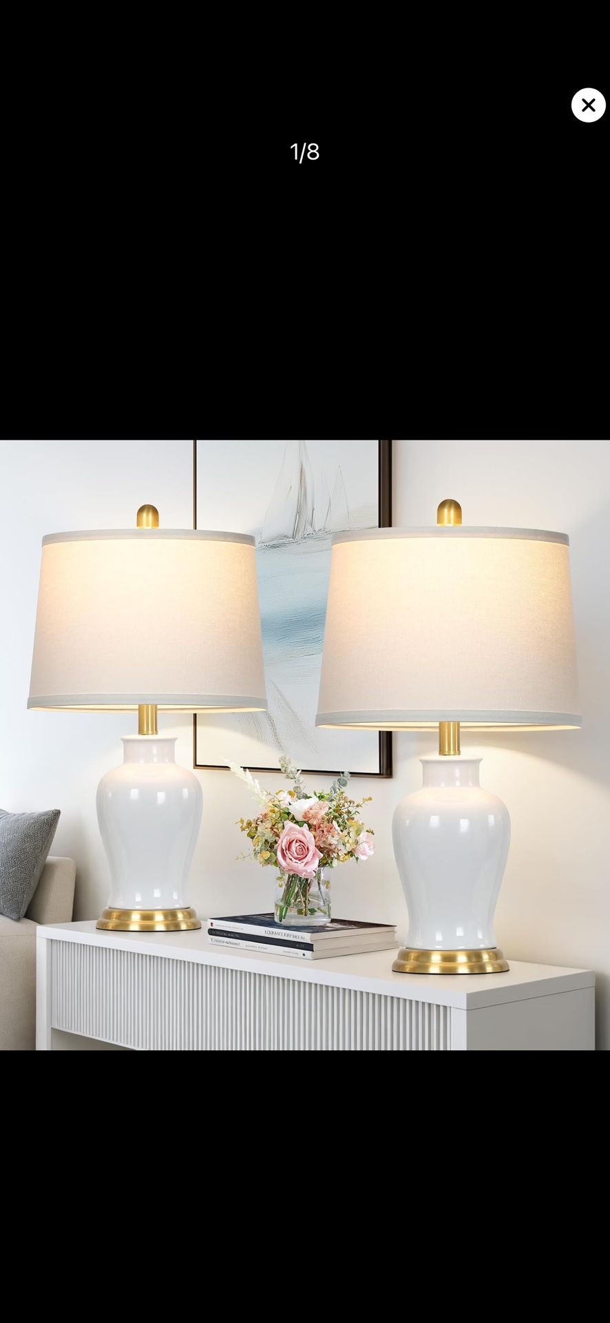 2 Ceramic Lamps Brand New