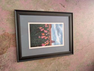Framed Tulip Field Photography Print