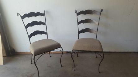 2 Uniquely Beautiful Metal Dining Chairs