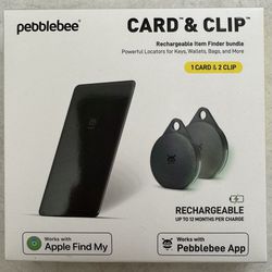 Pebblebee Rechargeable Item Tracker Finder Bundle 2 Clips & 1 Card Apple Find My