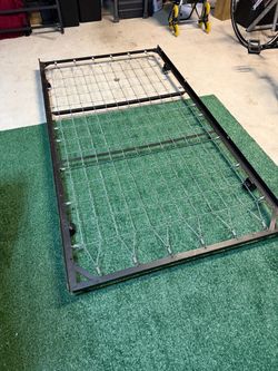 Twin metal base under bed